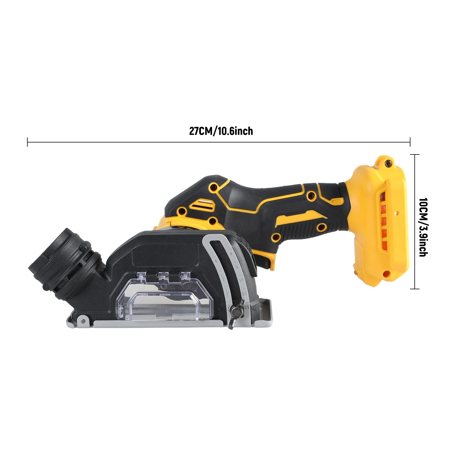 Podofo 20V Akku-Winkelschleifer 20000 U/min Elektrische Winkelschleifmaschine zum Schneiden, Polieren und Schärfen von Holz und Metall – Detail 8