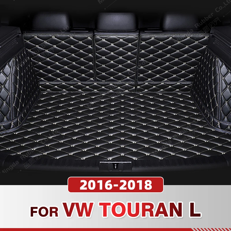 

Auto Full Coverage Trunk Mat For VOLKSWAGEN VW Touran L 2016-2018 17 Car Boot Cover Pad Interior Protector Accessories