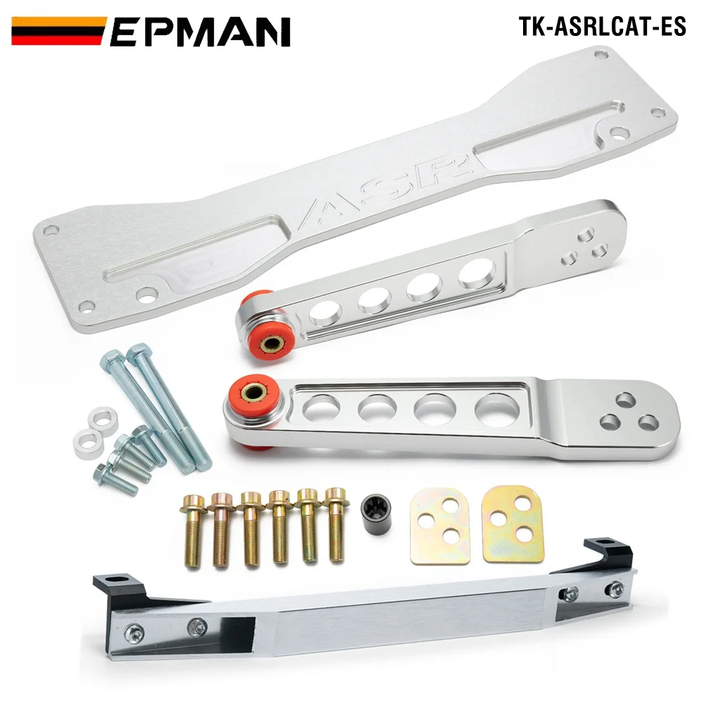 EPMAN For Honda Element 02-06 Acura RSX DC5 REAR SUBFRAME BRACE+TIE BAR+Rear Lower Control Arm EP-ASRLCAT-ES