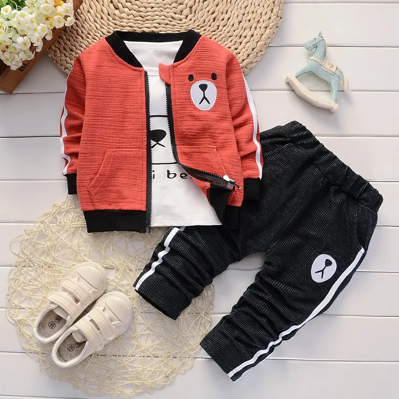 

New Spring & Autumn Boys Long Sleeve 3-Piece Set