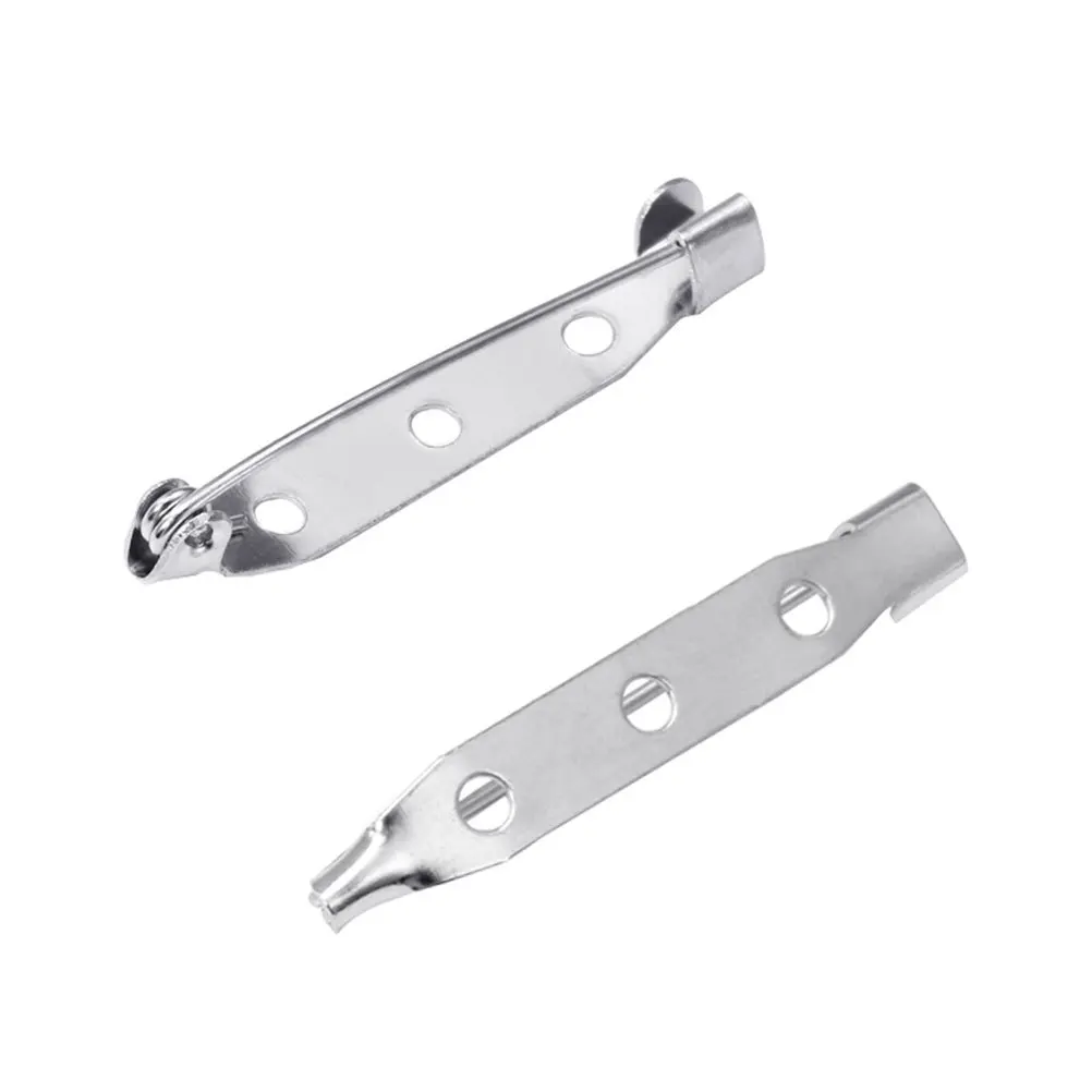 

50pcs 3.5Cm Silver Safety Pin Alloy Brooch Back For Diy Jewelry Craft Making Name Badge Corsage Sewing Clasp Brooch Metal Pins