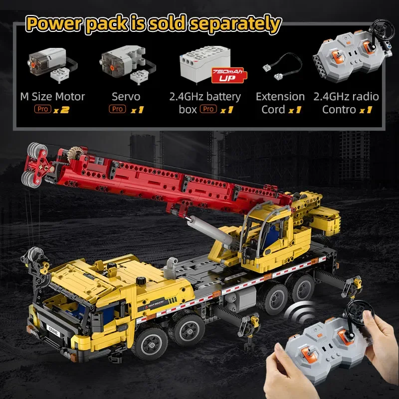 City Remote Control Engineering Vehicle Truck Crane Building Blocks Technical MOC RC Car Bricks DIY Toys For Children Gifts