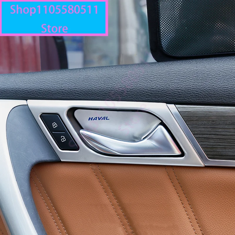 Car Styling Interior Door Handle Bowl Cover Case Sticker For GWM Haval Hover H9 2015-2022 Stainless Steel Accessories