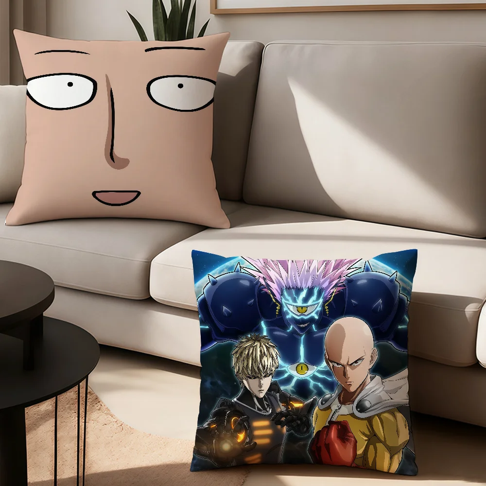 Cartoon O-One-Punch M-Man cushion cover Anti-dustmite Sofa Cushion Decorative Office Cover Lounge Area Indoor & Outdoor Use