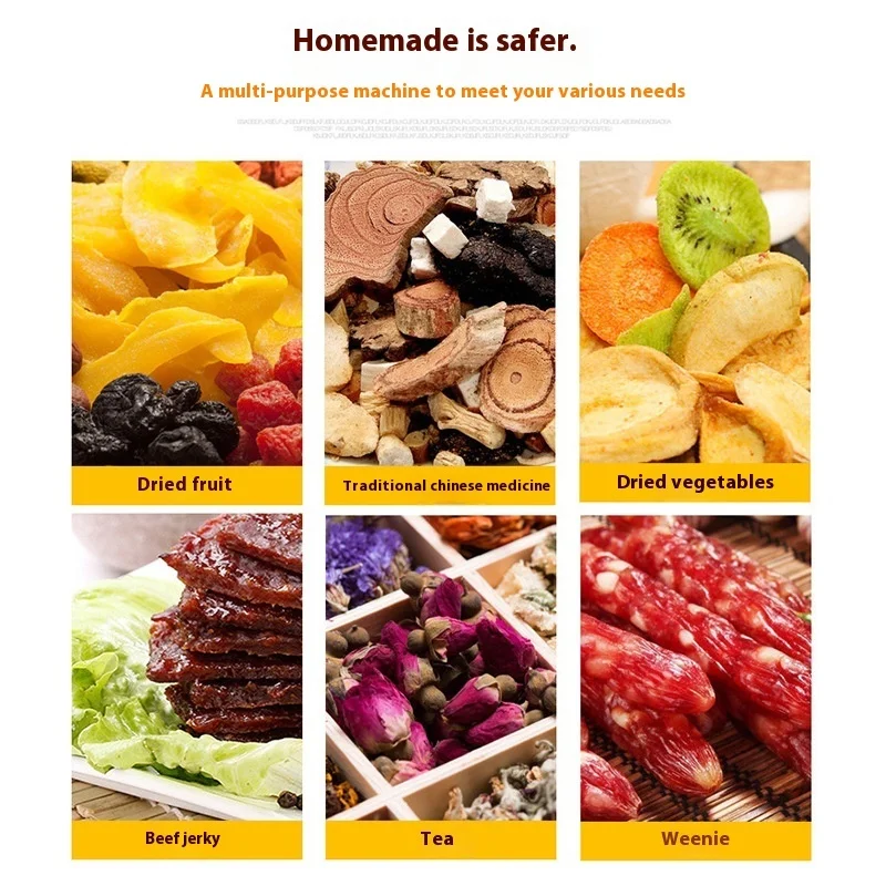 Commercial Food Dehydrator hine Stainless Steel Fruit Vege Meat Dryer Air Drying Dehydrator