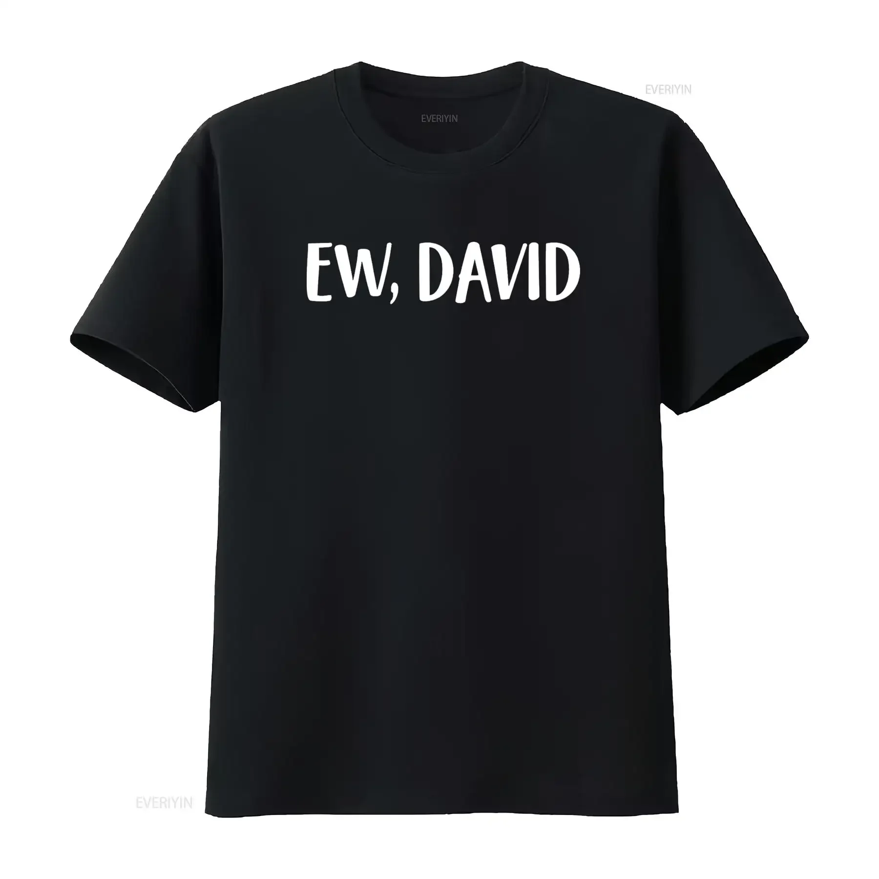 Ew David Pop Culture camiseta vintage lavada Top para uso diario gráfico elegante estirado homme ligeramente transpirable