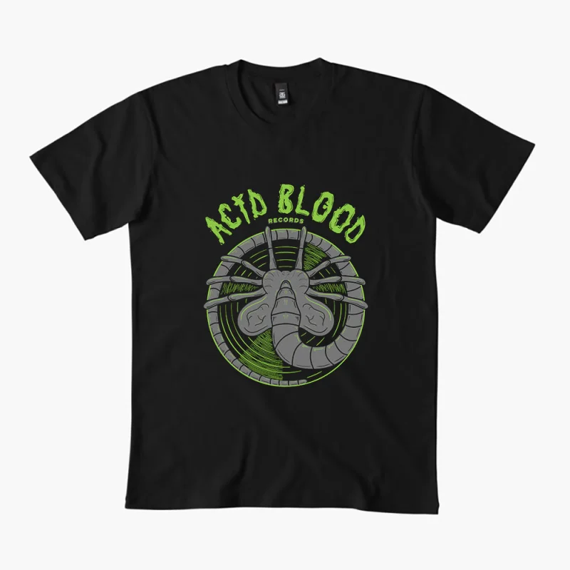 

Acid Blood Records 80s Retro Sic fi Alien Gift T Shirt Weyland Yutani Lv 426 Xenomorph Graphic Clothes 100% cotton All size tops