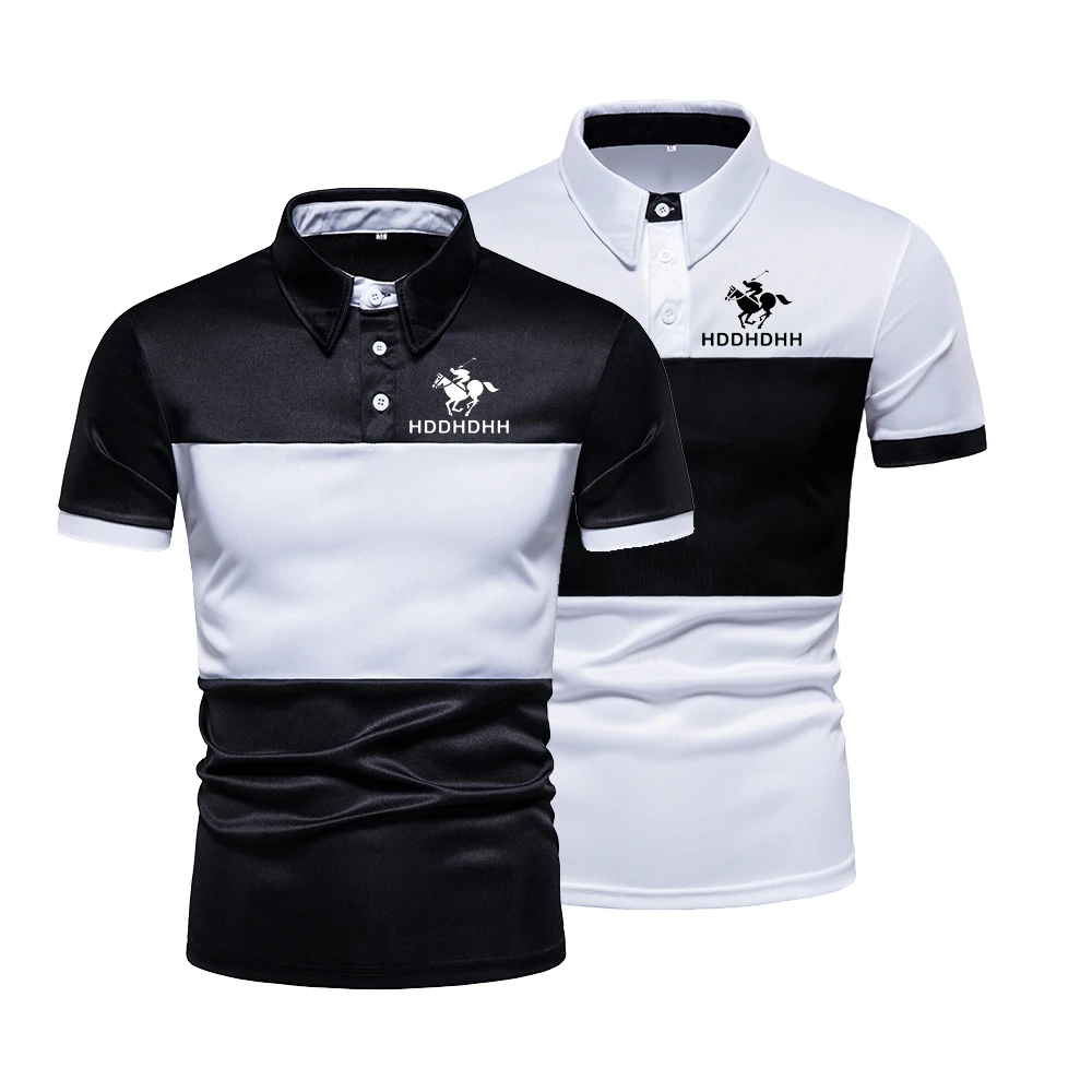 Top Polo Shirts For Men Printing Golf Logo Tees New Summer Business Casual Clothes