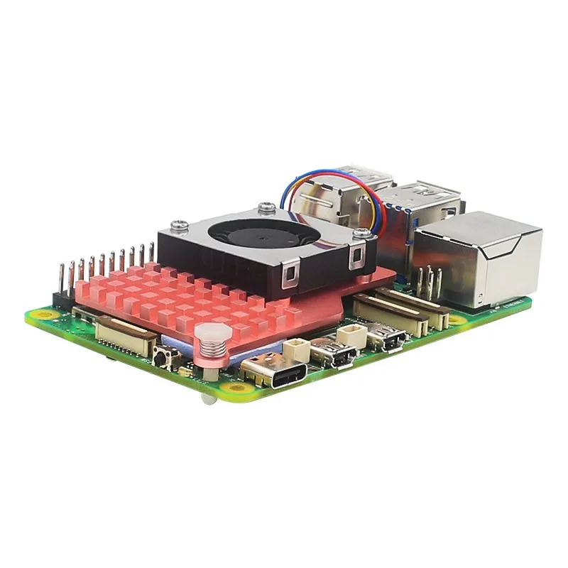 Suitable for Raspberry Pi 5 Pure Copper Radiator Active Cooler Active Cooling Fan Cooler 5th Generation Heat Sink