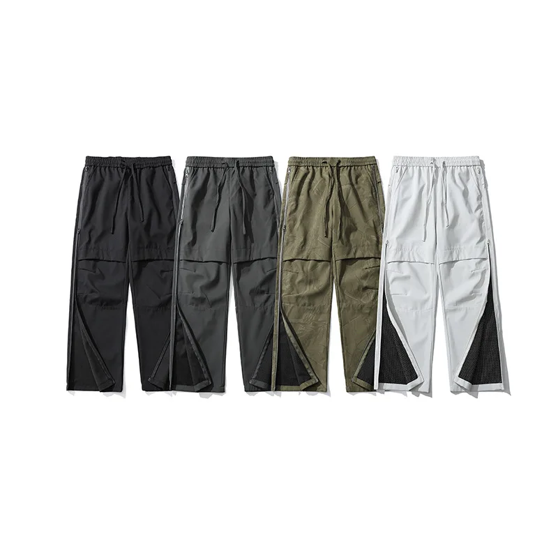 Outdoor Pants Water Resistant Windproof Breathable Cycling Adventure From Men Climbing Sports Softshell Pants with Side Zippers