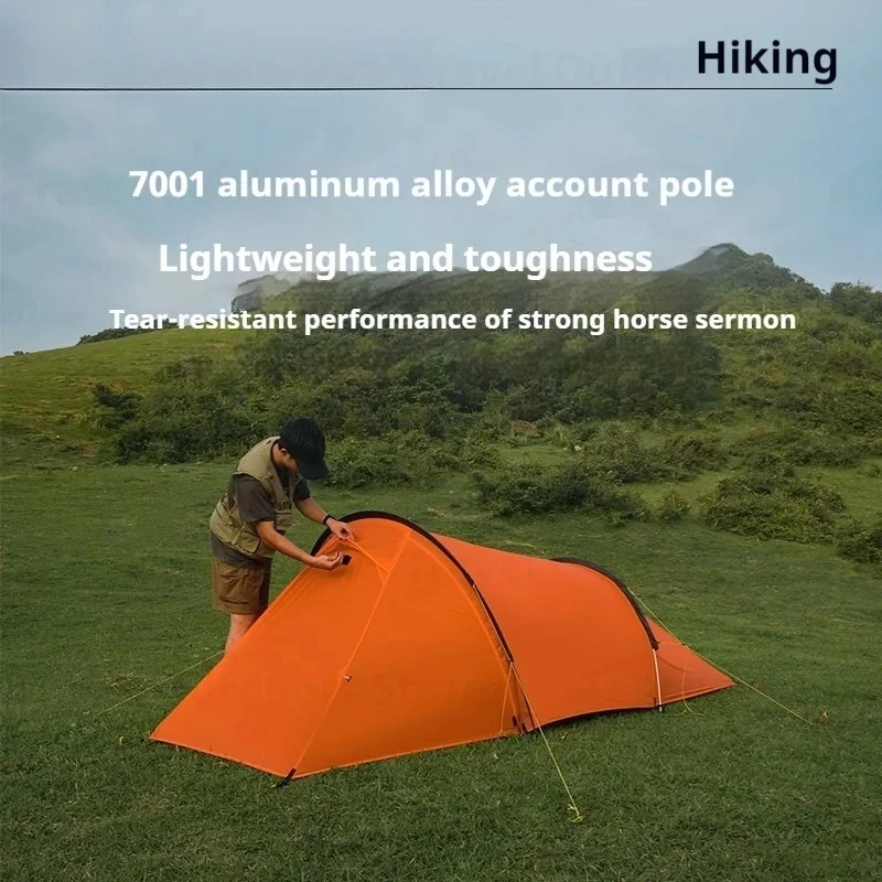 Ultralight Taihang 2 Camping Tent 2 Person 3/4 Season 15D Silnylon with 7001 Aluminum Alloy Poles for Hiking Backpacking Outdoor