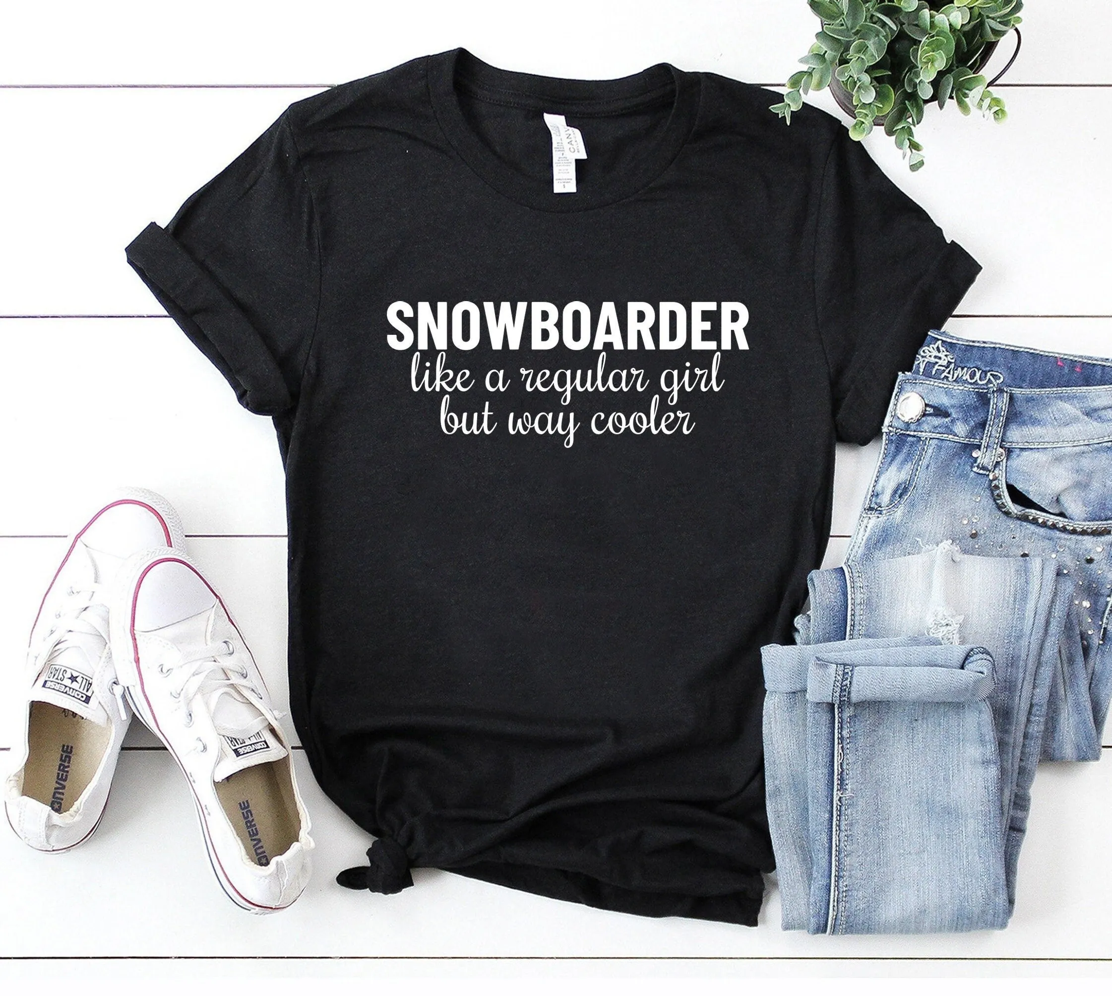 Snowboarder like a regular girl but way cooler funny snowboarding shirt lover gift