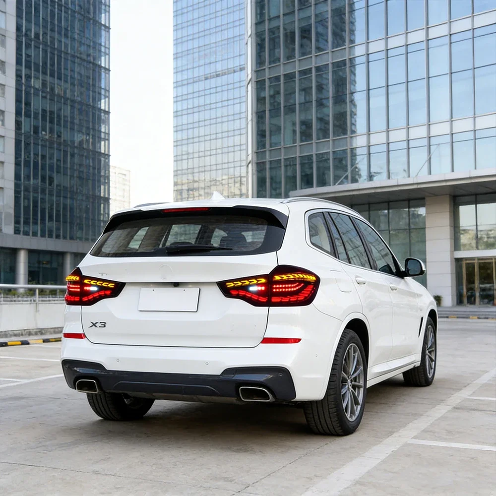 For BMW X3 G08 2018-2021 Dragon Scale Style LED Taillights with Dynamic Scan  Sequential Flowing Turn Signal Light Plug and Play
