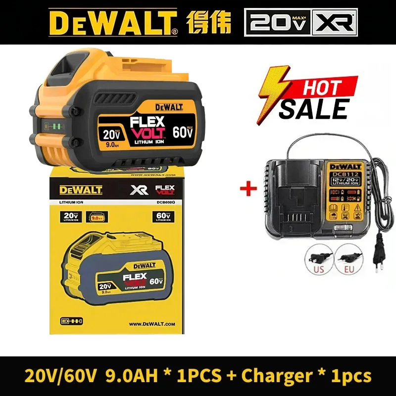 DeWALT 100% Original Battery 20V/60V 9000mAh MAX FlexVolt for DCB606 DCB205 DCB206 DCB209 DCB182 Power Tool with Air Transport image 3