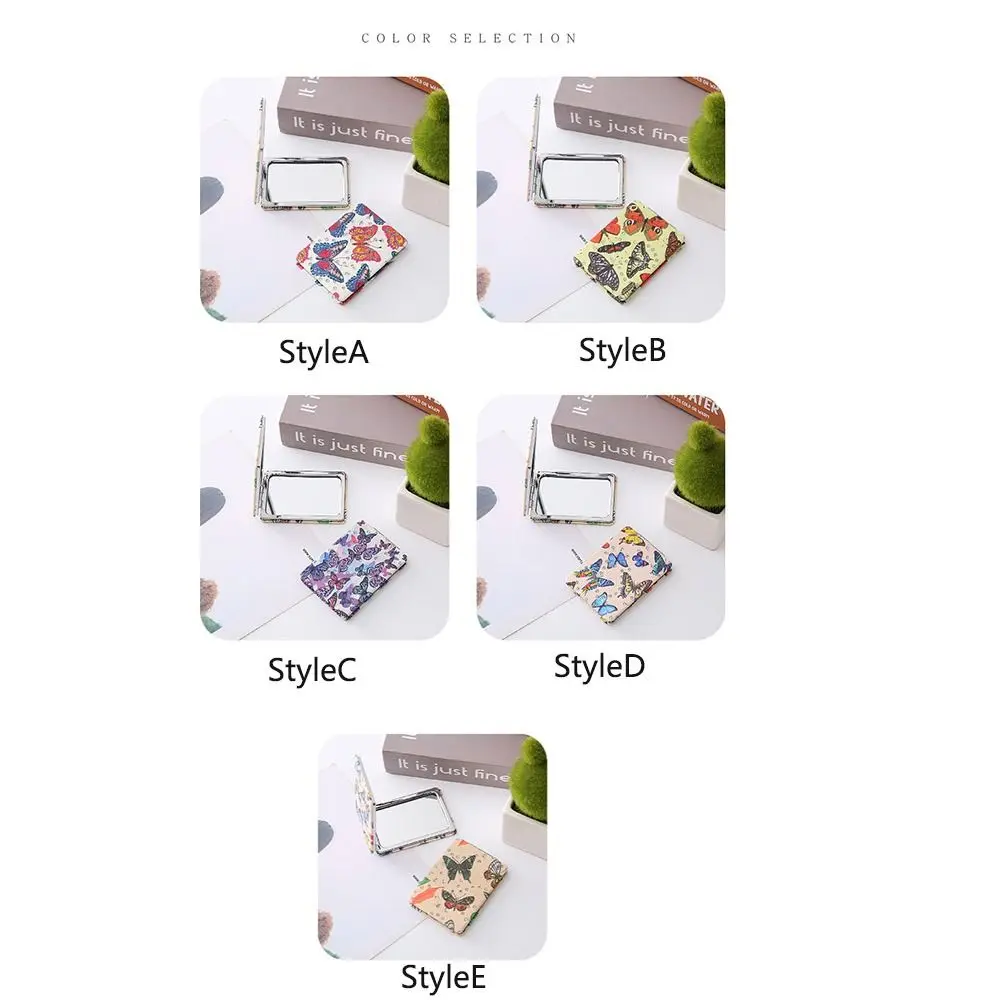High Definition Folding Makeup Mirror Rctangular Foldable Foldable Mirror Double-sided Elegant Folding Cosmetic Mirrors Women