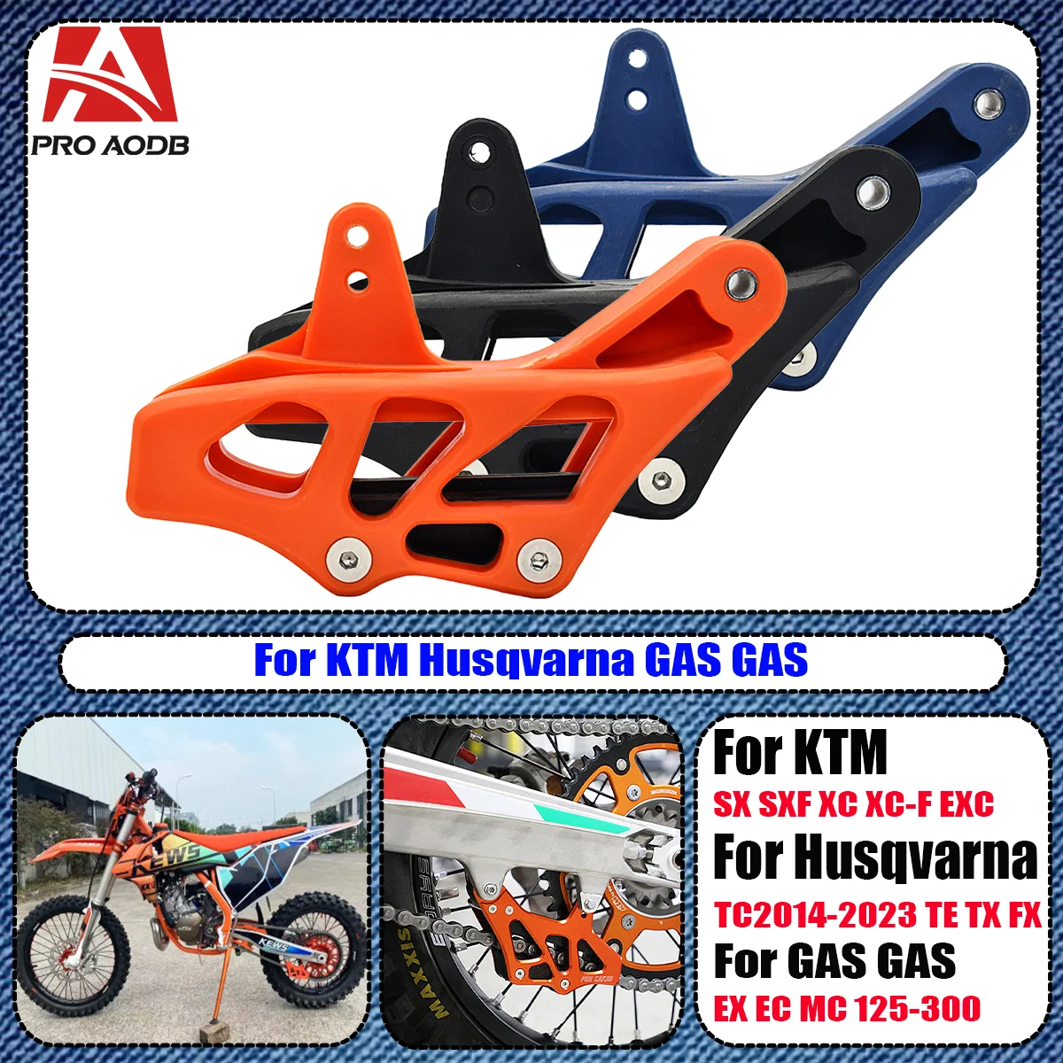 

Motocross Chain Guide Guard For KTM EXC EXCF SX SXF XCF XCFW Husqvarna TC TE FE 125-501 FREERIDE 250R 350 SMC ABS Dirt Pit Bike