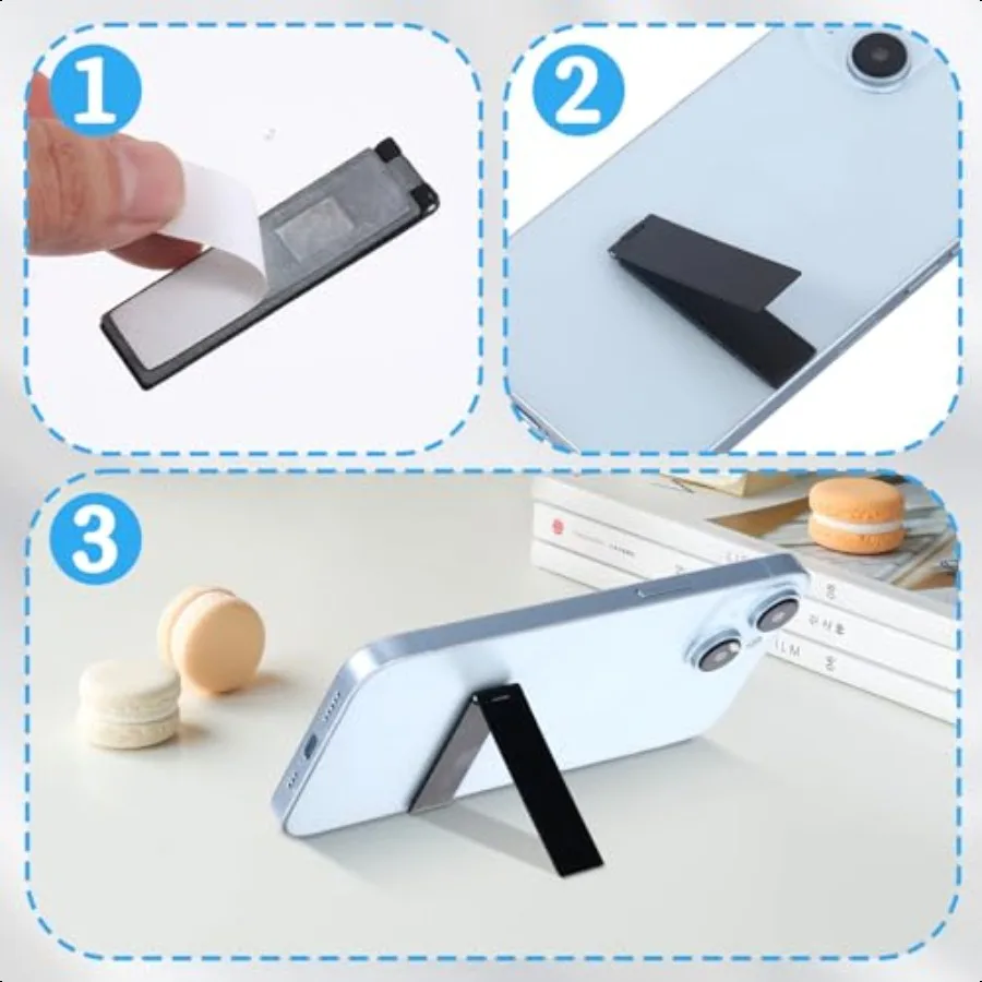 Attacco per cavalletto per telefono da 3 pezzi Cavalletto per telefono cellulare ultrasottile Attacco per cavalletto per telefono cellulare in lega regolabile nera per Mobi