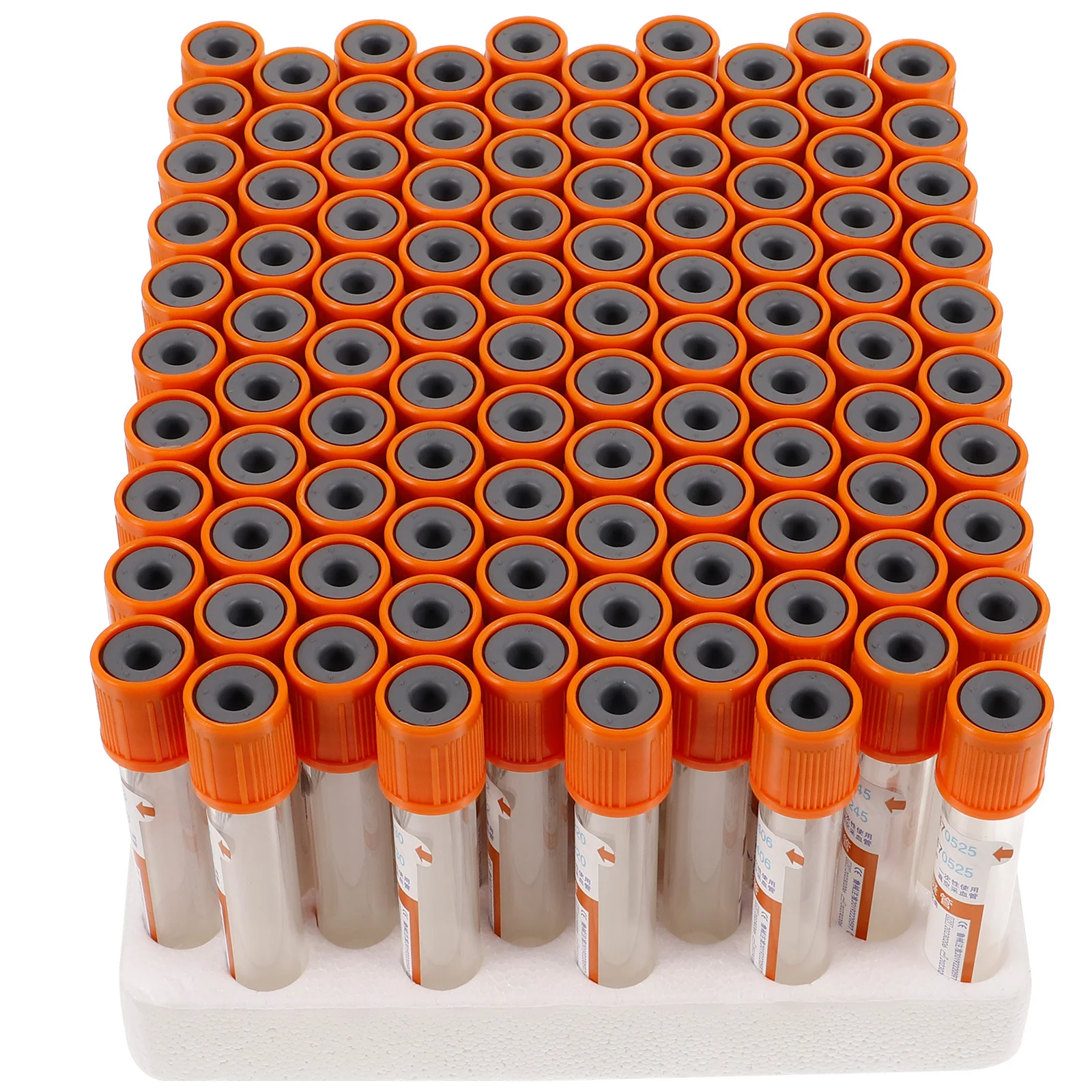 

100Pcs Disposable Vacuum Negative Pressure Glass Blood Collection Tubes 3ml Coagulation-Promoting Laboratory Test Tubes