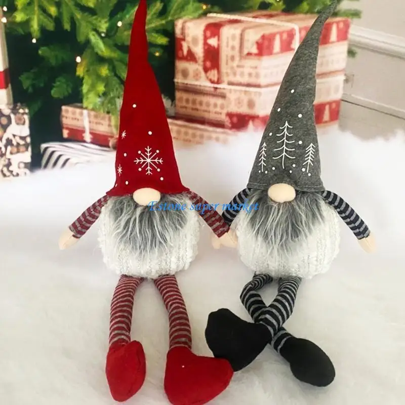 

090B Halloween Glowing Hat Decorations Horrible Hanging Decors Luminous Halloween Witches Hat Gnome Faceless for