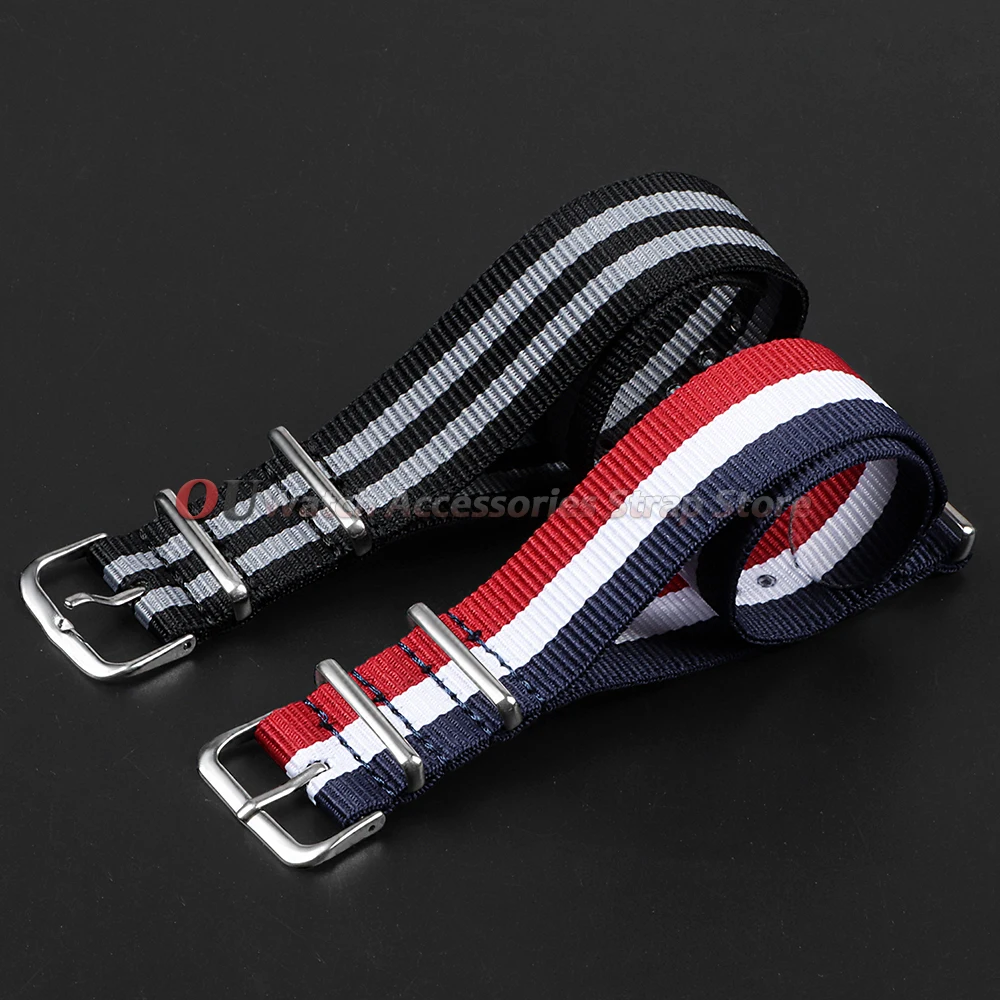 12mm 14mm 16mm 18mm 20mm 22mm 24mm Canvas Nylon Uhrenarmband Universelles Herren-Uhrenband Einteiliges Schlaufenarmband Damen Herren Armband – Detail 4