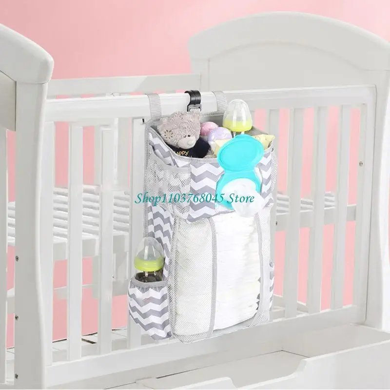 R53F Diaper Stacker Hanging Storage Bags Nursery for Changing Table Crib or Wall Baby Shower Gifts