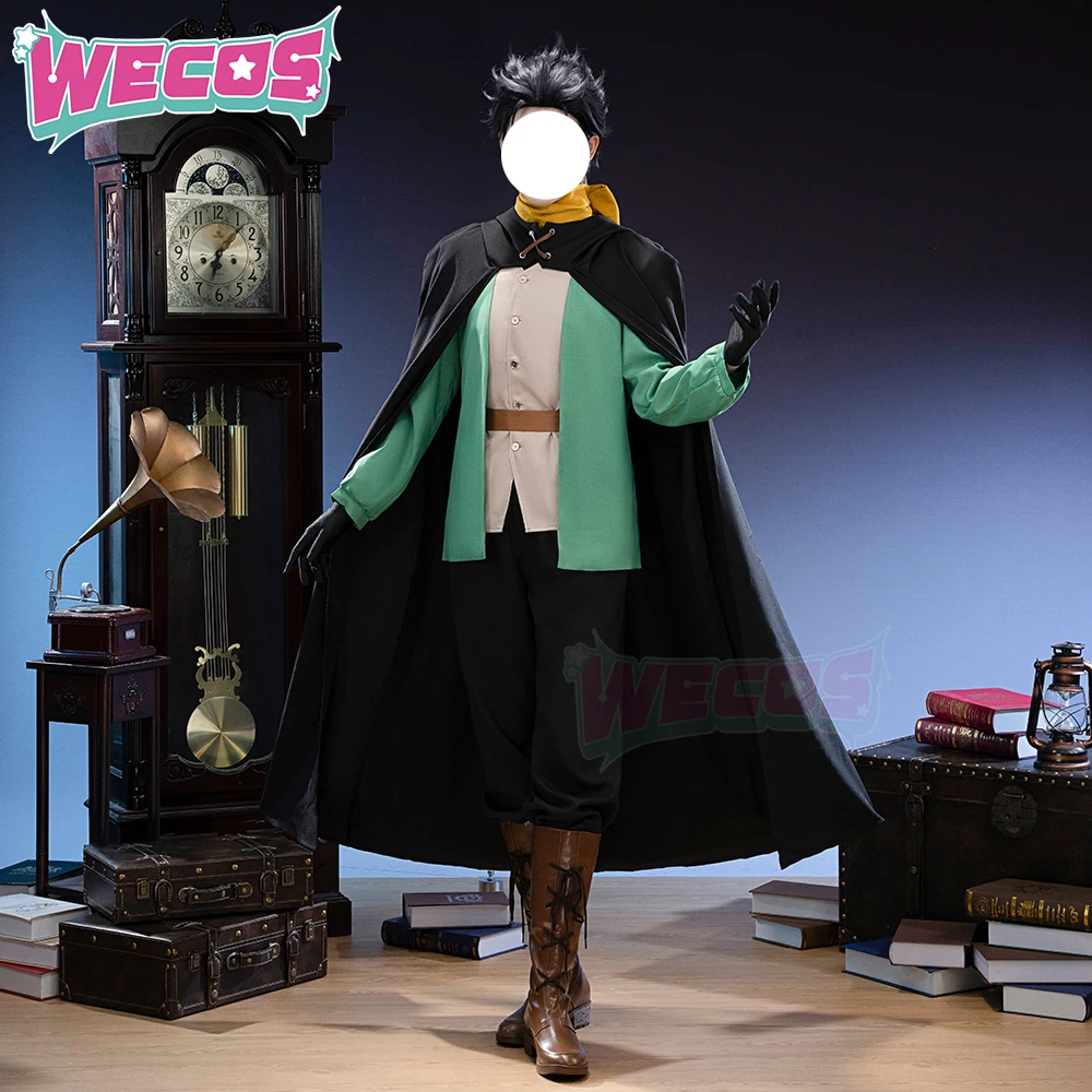 Subaru Cosplay Costume Zero Anime Natsuki Subaru Costume Black Cloak Vest Pants Scarf Gloves Halloween