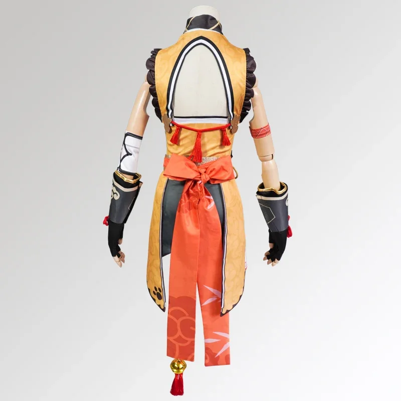 GENSHIN-女性のためのxianglingコスプレ衣装,大人のカーニバルユニフォーム,ハロウィーンパーティーの衣装,仮面舞踏会の衣装,かつら