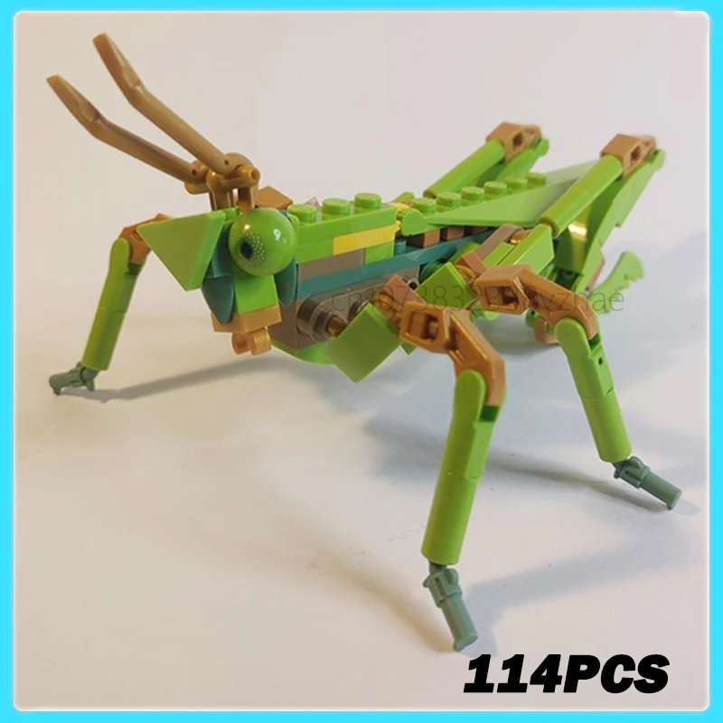 

114PCS MOC-236770 Grasshopper Insect Animal Model Building Blocks Brick Creative Assemble Toys Boy Adult Kids Birthday Gift