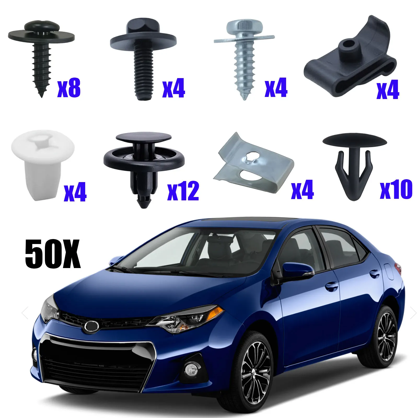 

Зажим для подкладки колесной арки, крышка бампера, винт для подкладки крыла с комплектом U-образных гаек для Toyota Avalon Camry Corolla Echo Land Cruiser