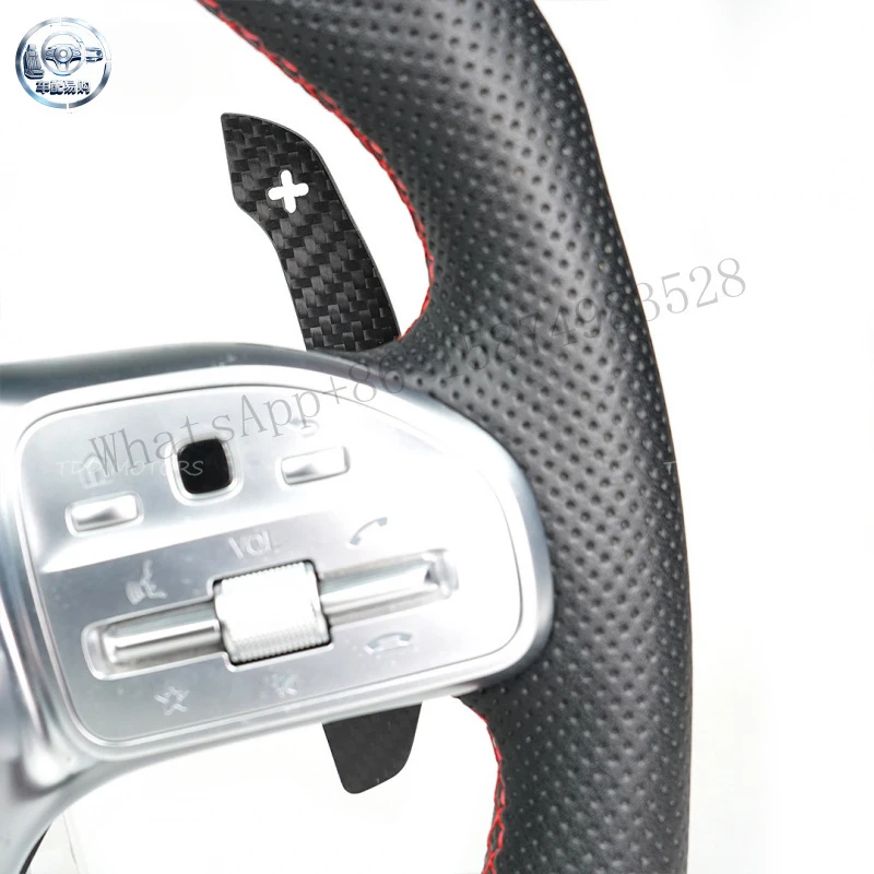 100% Real Carbon Fiber Magnetic Shift Paddles for Mercedes GLA C E S Class: Triangular Hole