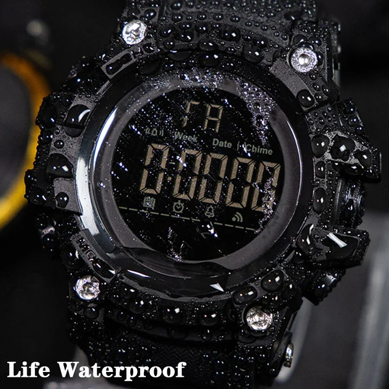 Yikaze Militaire Heren Sporthorloges Countdown Stopwatch Mannen Sport Horloge Waterdicht Led Digitaal Polshorloge Elektronisch Horloge