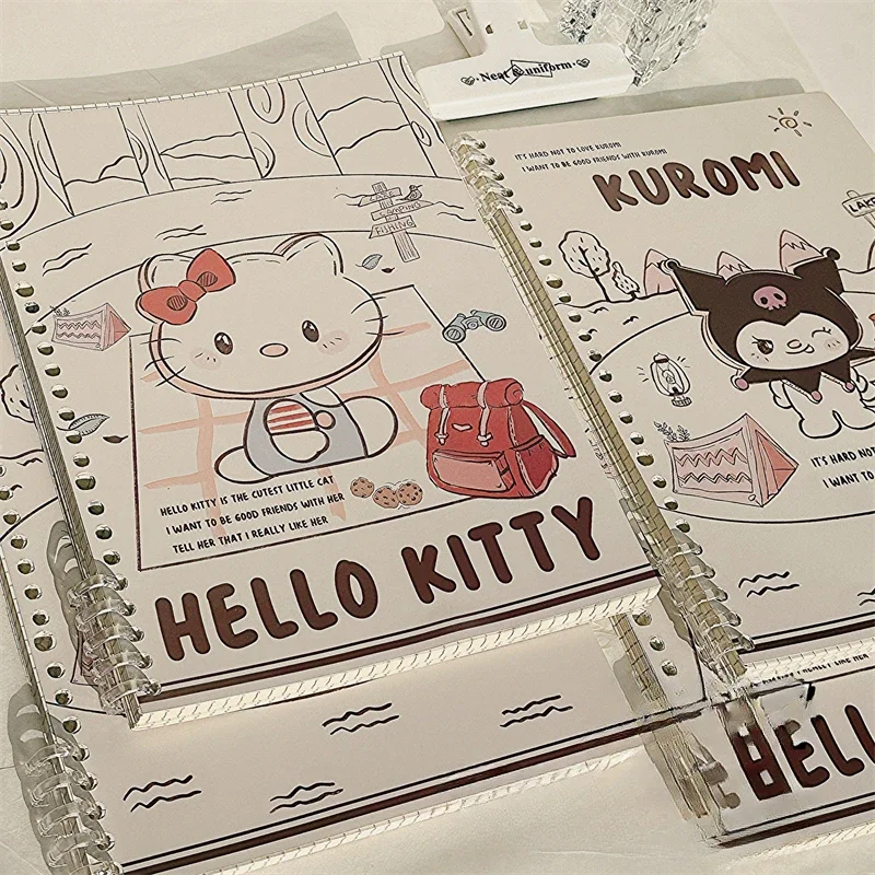 Sanrio Kawaii B5 Loose-leaf Book Hello Kitty Kuromi Large Capacity Stationery Supplies Daily Planner Notebook School Supplies