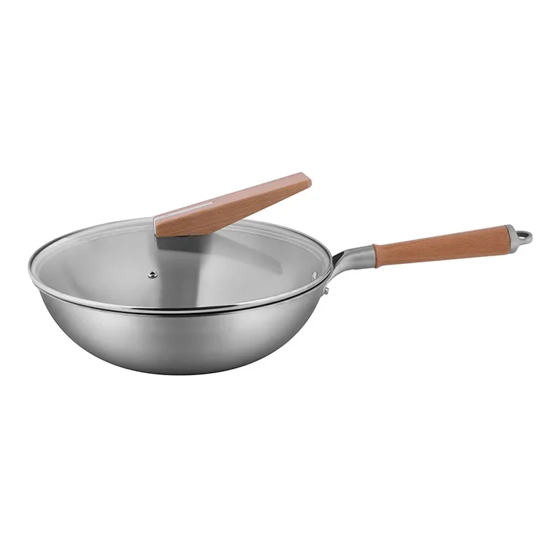 

Household, pure titanium, wok, uncoated, healthy, stir-fry, oil-free