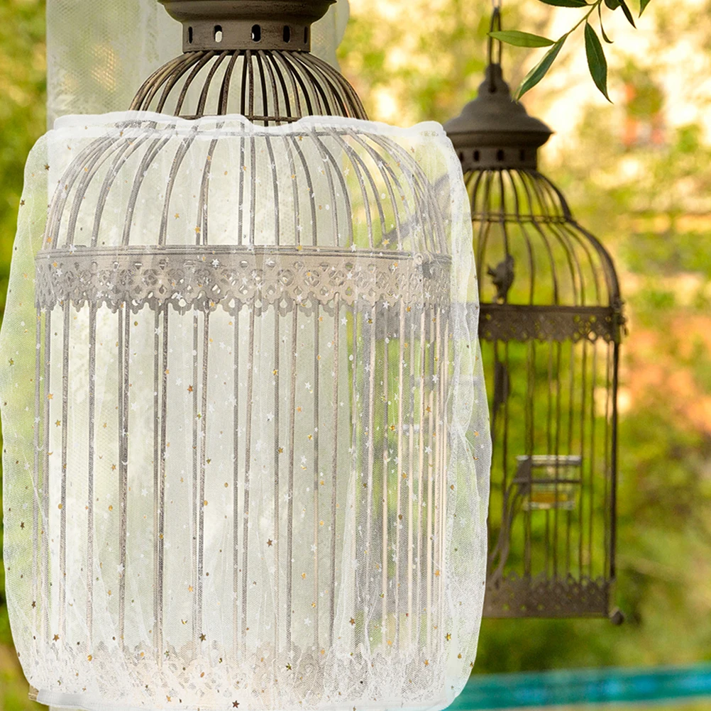 

Bird Cage Cover Universal Star Moon Polyester Mesh Net For Parrot Parakeet Night Insulation Pet Accessories Cage Covers