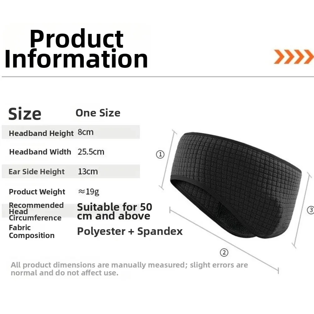 New Polyester Ear Warmer Headband Windproof Stretchable Thermal Headband Breathable Sweat Wicking Sports Headband Running