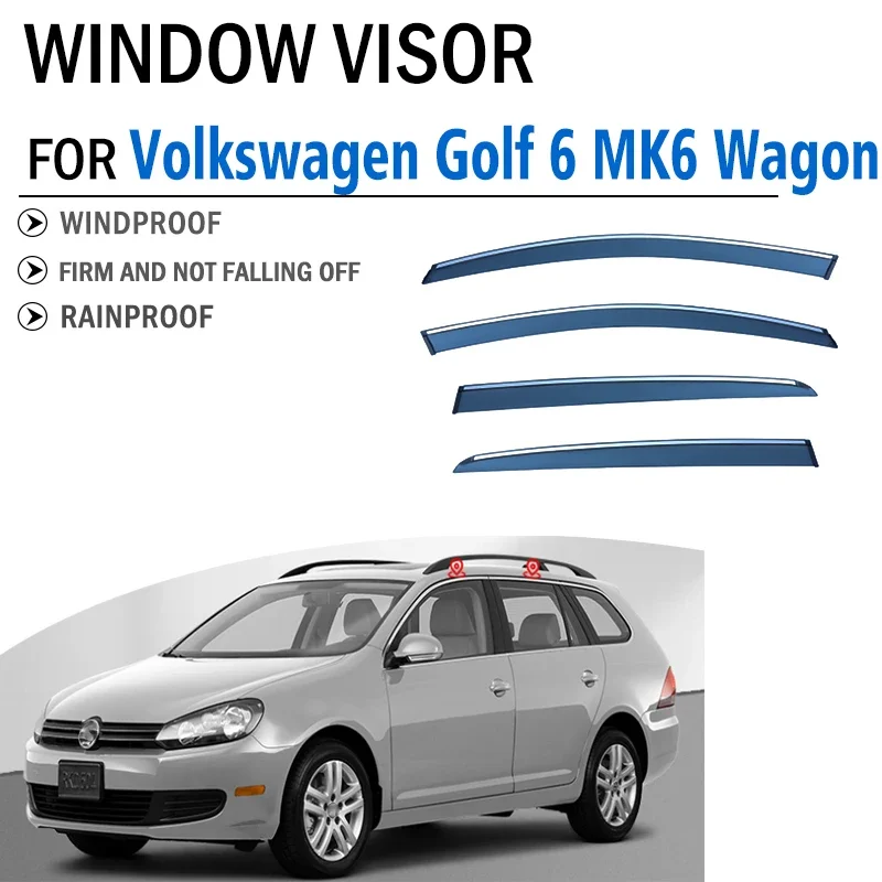 

Car Accessories FOR Volkswagen VW Golf 6 MK6 Wagon Car Window Awning Trim Shelters Vent Shade Sun Rain Guard Deflectors