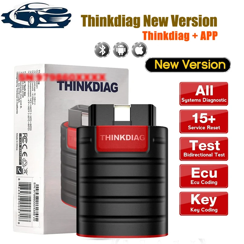 THINKCAR Thinkdiag Hot Version 1 Year Free  Full System All Car 16 Reset Service OBD2 Diagnostic Tool ECU Coding Active Test