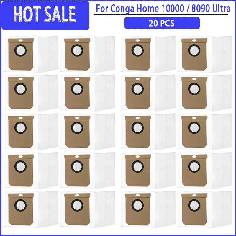 Dust Bag For Conga Home 10000 / 8090 Ultra / 9090 AI / Eufy L50 / L60 SES / Everybot Q5 / Roidmi EVE CC Part Accessories