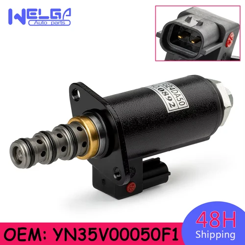 Nuevo para Kobelco SK200-8 SK210-8 SK330-8 SK350-8 válvula solenoide piloto YN35V00050F1 YT35V00013F1 KWE5K-31/G24DB50 G24DA50