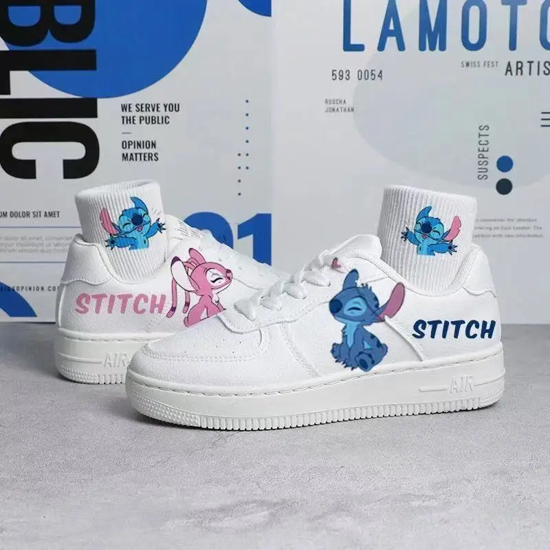 

Stitch 2025 new drop shipping white Canvas Shoes Women's plus big size Student Couple real pictures girl's man board shoes