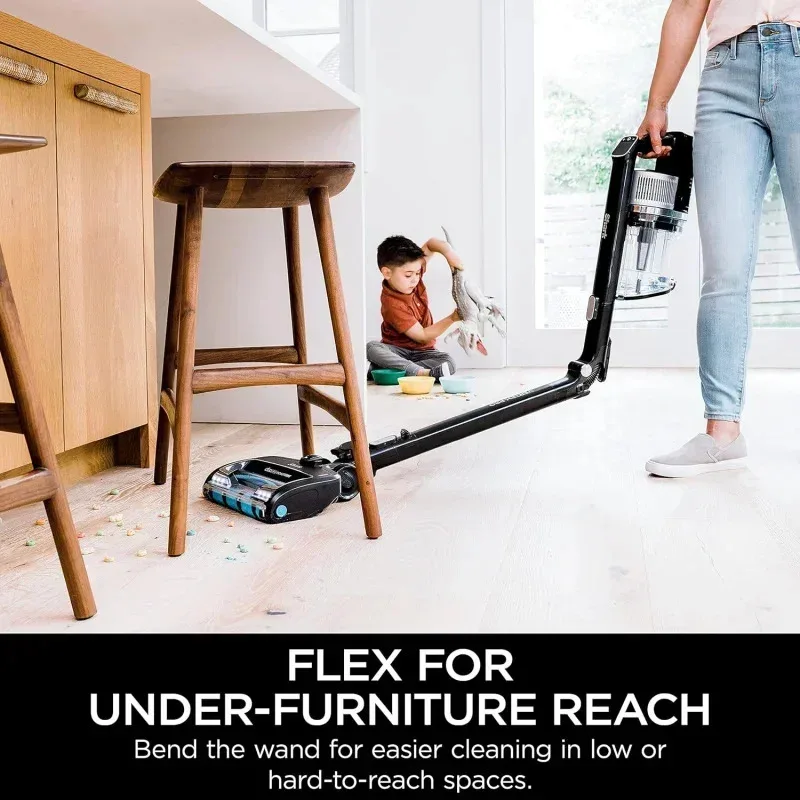 TGBFShark IZ682H Vertex Pro Lightweight Cordless Stick Vacuum with DuoClean PowerFins,Black/Silver,Ali