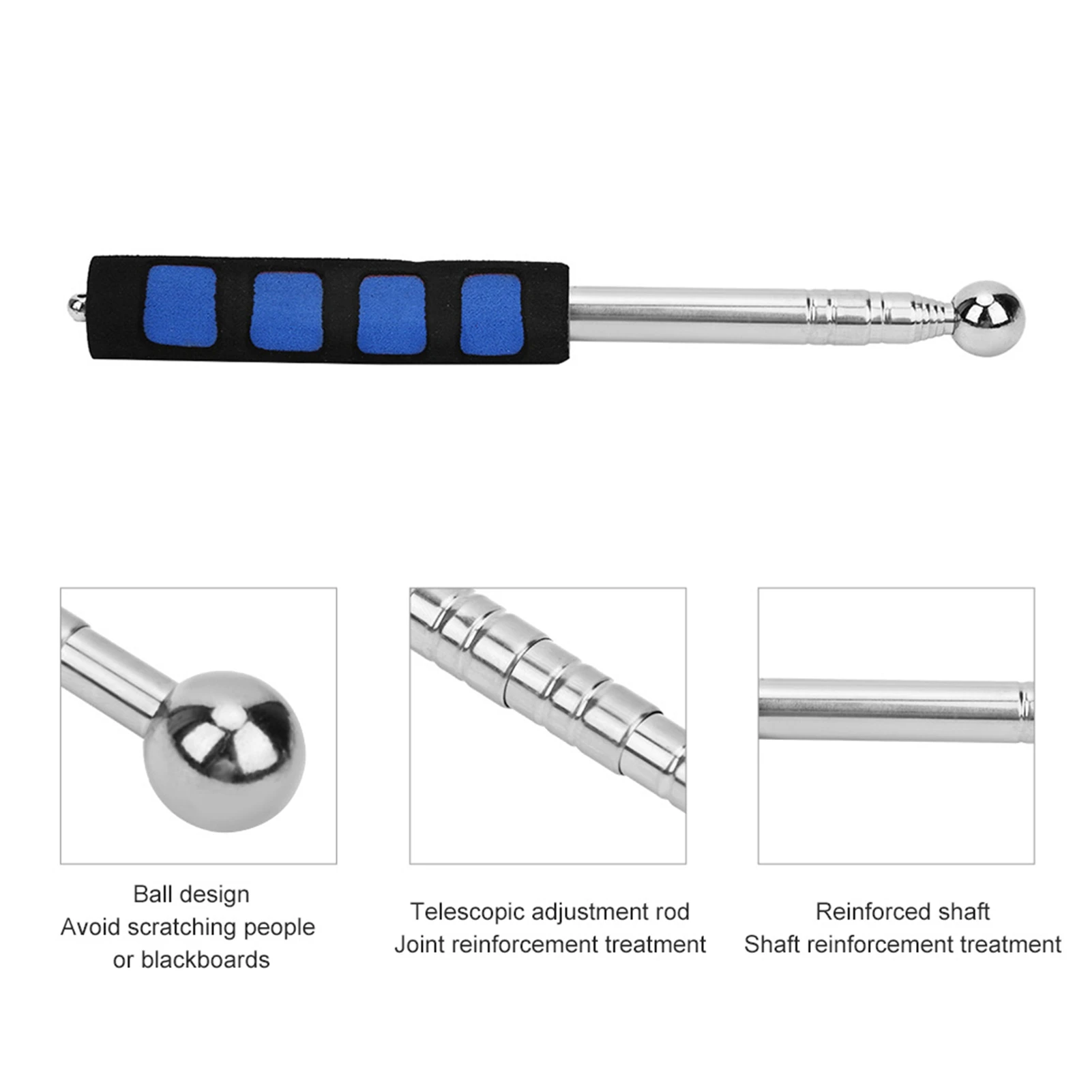 Detection Hammer Sound Detection Hammer 115CM Telescopic Hollowing Drum Detection Hammer House Decoration Inspection Test Hammer