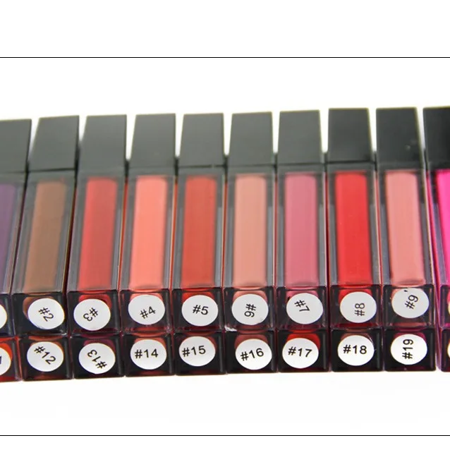 44 kleuren waterdichte vloeibare lippenstift mat fluwelen klei textuur lipgloss Boheemse stijl bruin blijvende non-stick cup make-up