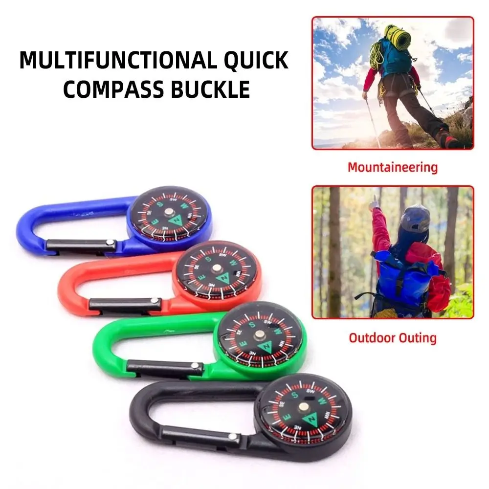 Travel Multifunctional Survival Kit Snap Hook Quick-Hook North Needle Mini Compass Camping Compass Compass Hiking Compass