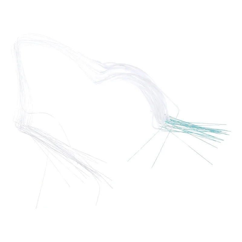 50 قطعة/الوحدة خيط تنظيف الأسنان حامل خيط الأسنان بين تقويم الأسنان الأقواس جسر الجر الأقواس