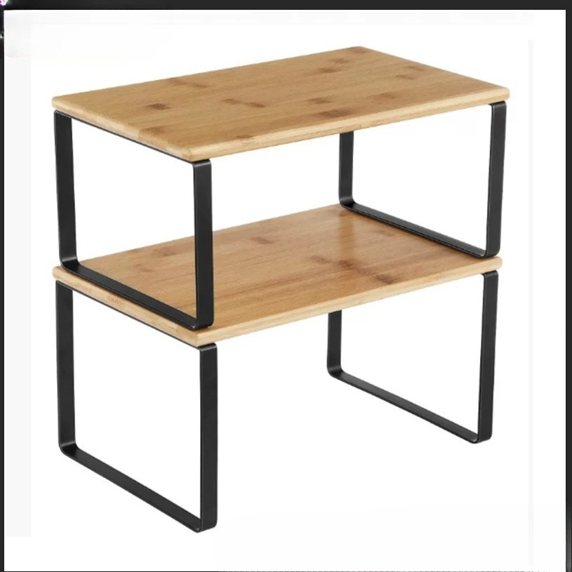 

Kitchen shelves, countertops, condiments, storage racks, cabinets can be stacked with wooden storage racks, dish finishing racks