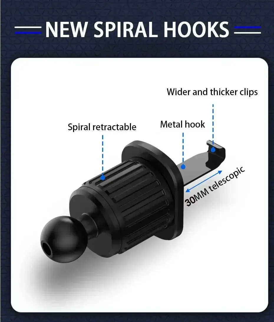 Auto Telefon Halter Halterung Zubehör Innen Auto Air Outlet Handy Unterstützung Teile Telefon Ständer Basis Befestigungs Clip – Detail 1