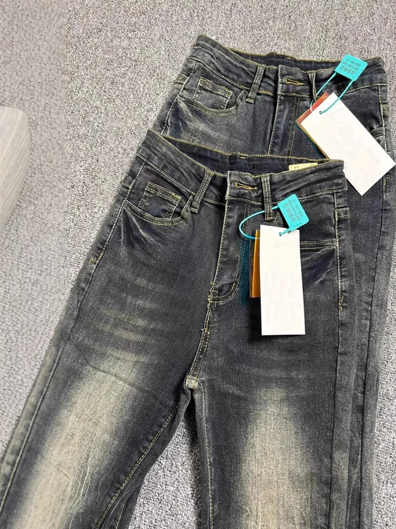 

Slimming High Waist Bell Bot Jeans Women's Spring Summer American Retro Y2K Waed out Long Pants Faionable Chic