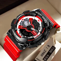 2024 New Youth Sport Digital Watch Men Shockproof Waterproof Dual Wristwatches LED  Alarm Clock Mens Watches Cool  Vogue