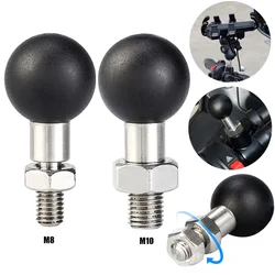 25mm Mounts Mirror Seat Ball Head M10 M8 Screw Ball Head Mount Adapter M8 M10x1.25 Male Thread Mount for Motorcycle Phone Holder